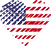 Logo of Irish Dating Reviews USA, Heart Shaped Image of USA flag.